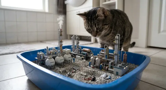 Propriétaire de chat préoccupé par l'odeur de la litière à la maison