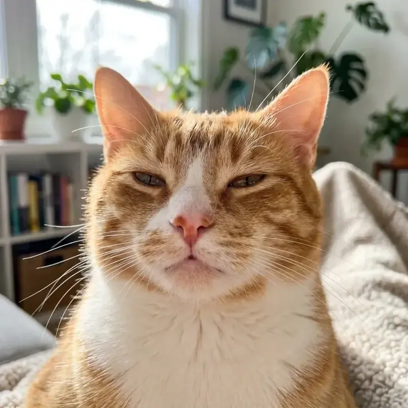 Multiple happy cats in clean, naturally fresh home