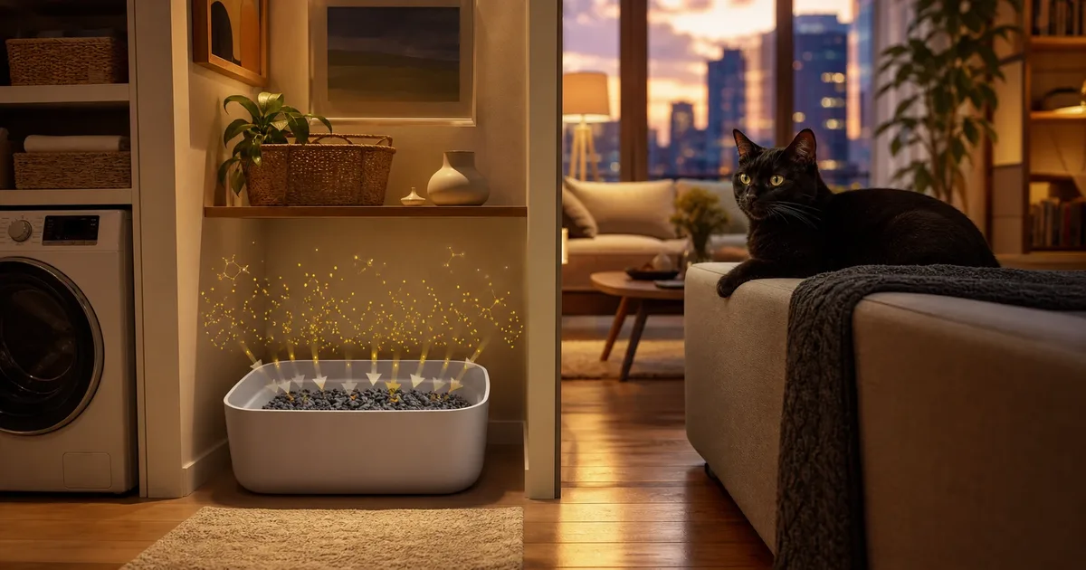 Meilleure litière pour chat en appartement - air frais dans les petits espaces