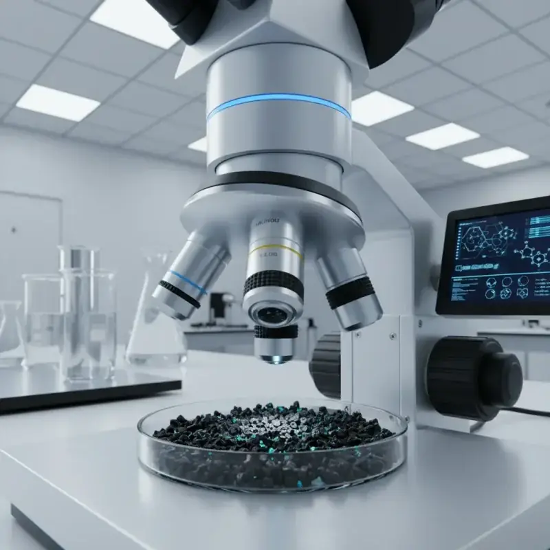 Microscope de laboratoire pour la recherche sur le charbon actif