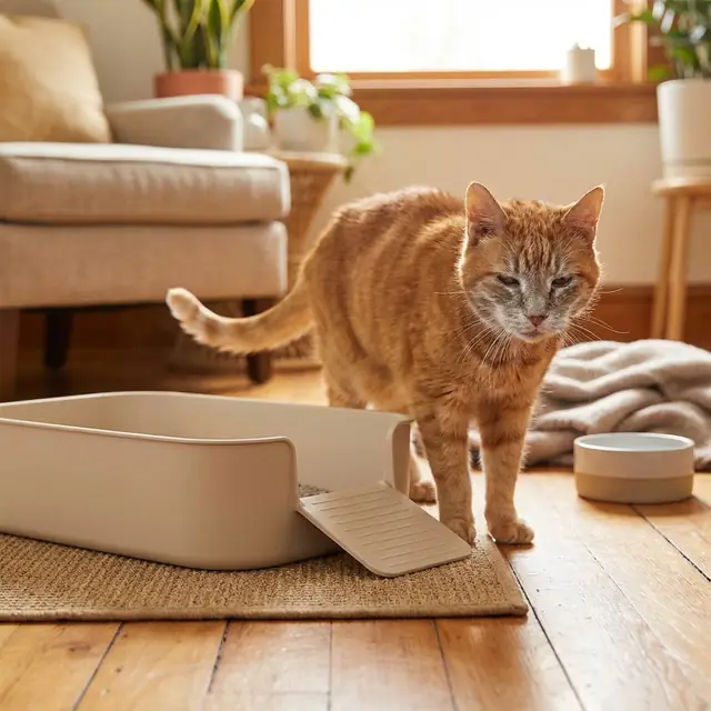 Senior cat litter solutions for comfort and mobility