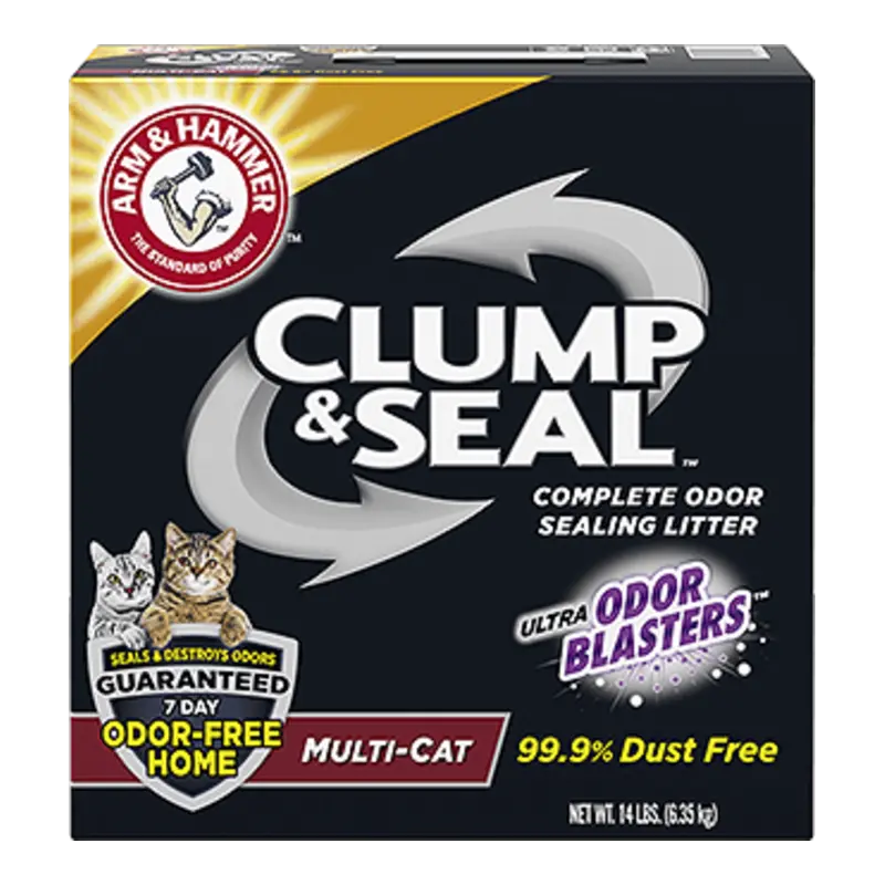 Boîte de litière agglomérante multi-chats Arm and Hammer Clump and Seal