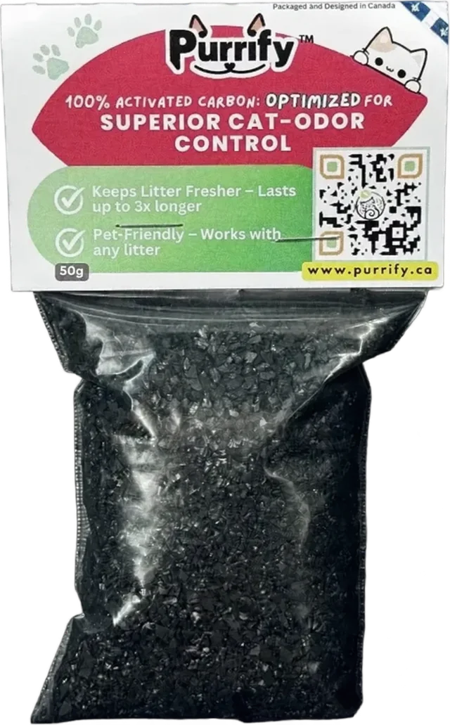 Purrify 50g bag of activated carbon litter additive